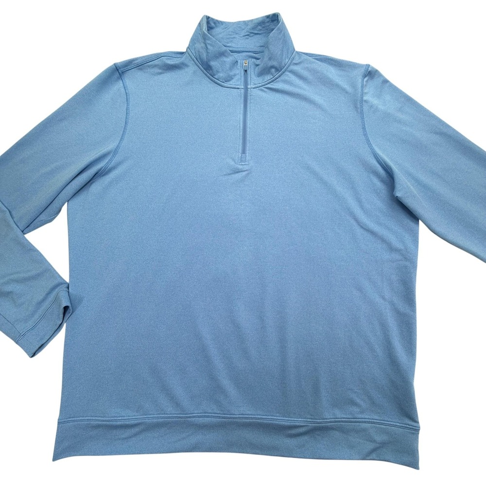 Onward Reserve Performance Pullover Mens XL Blue 1/4 Zip Mock Neck Golf Stretch